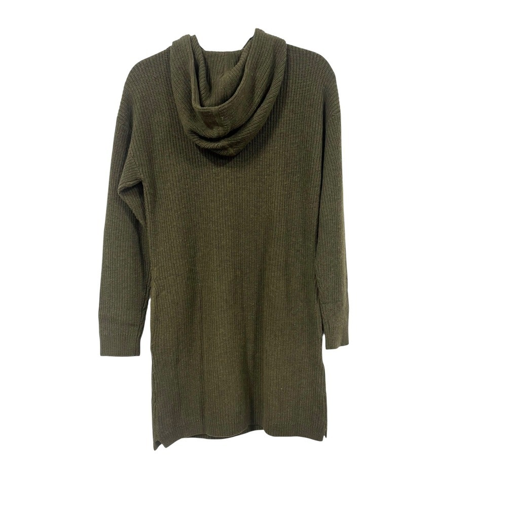 TOAD & CO Womens Whidbey Hooded Sweater Dress Fir Green Knit Pullover Size M - Picture 3 of 7